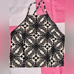 PacSun Black and White Graphic Crop Tank Top